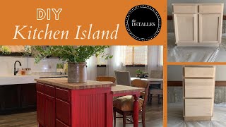 DIY How to make a kitchen island using prefabricated cabinets [upl. by Nyberg598]