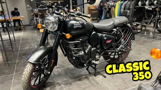 2024 New Model Royal Enfield Classic 350 Full Review Video  Royal Enfield Classic 350 Stealth Black [upl. by Tingey]