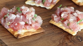 Tuna Tartare Recipe  Italian Style [upl. by Aitsirk]