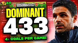 Artetas DOMINANT 433 FM24 Tactics  Best FM24 Tactics For PC Console And Mobile [upl. by Oinotnaesoj]