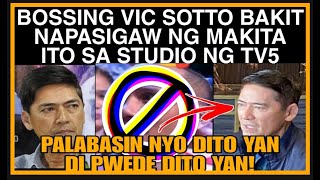 TVJBOSSING VIC SOTTO BAKIT NAPASIGAW NG MAKITA SIYA S STUDIO NG TV5BOSSING DI NAPIGIL NAGAWIN ITO [upl. by Allicirp]