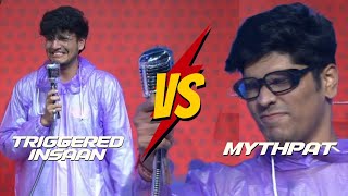 Triggered Insaan VS Mythpat  Google play live  Singing challenge [upl. by Einafit]