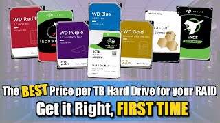 The BEST Price Per TB Hard Drive for your NAS or DAS RAID – Get It Right FIRST TIME [upl. by Ahcatan]