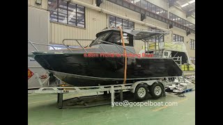 Gospel Boat 685m Profisher Aluminum Fishing Boat Delivered w Assembled Trailer fishingboat boat [upl. by Kubiak378]