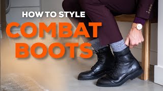 5 Ways to Style COMBAT BOOTS  Mens Boots  Parker York Smith [upl. by Perren]