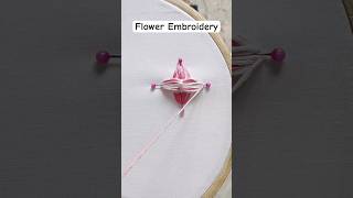 Flower Embroidery diy embroidery embroiderydesign embroiderytutorial embroiderystitches [upl. by Aw644]