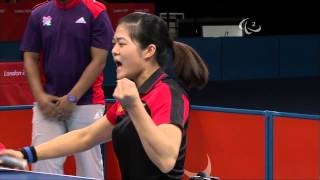 Table Tennis  CHN vs SRB  Womens Singles  Cl 4 Gold Medal Match  London 2012 Paralympic Games [upl. by Nnalorac]