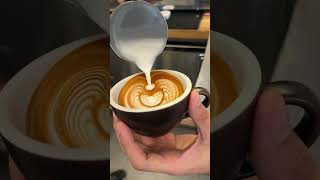 Wing Tulip Latte Art Pattern coffeeaesthetic latteeart coffeelatte barista [upl. by Ebaj]