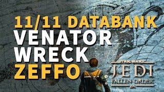 Venator Wreck Zeffo All Databank Locations Star Wars Jedi Fallen Order [upl. by Ahsatam]