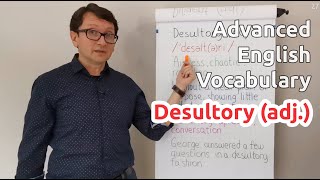 Desultory adj  Advanced English Vocabulary  One Minute Videos [upl. by Ennovihs]