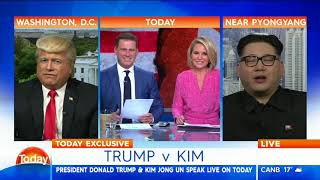 Donald Trump impersonator John Di Domenico on the Today Show w Howard X as Kim Jong Un HD [upl. by Forrest]