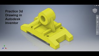 Autodesk Inventor 3d Practice Drawing for Beginners  Inventor Tutorials  Inventor Cad 3D Basics [upl. by Carrew]