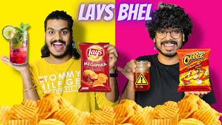 LAYS BHEL vs CHEETOS MOJITO FOOD CHALLENGE 🤩 [upl. by Matti]