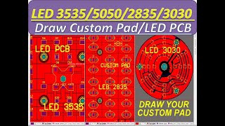 ALTIUM TUTORIAL24 How To Draw Custom PadDesign LED PCB 353530302835DESIGN CIRCULAR PAD [upl. by Pudens]