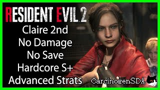 Resident Evil 2 PSX No Save No Damage  Claire B  12634 Commentated [upl. by Anett]