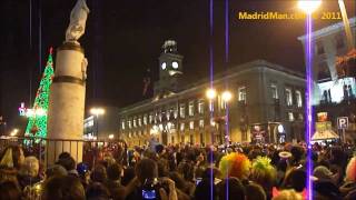 Puerta del Sol quotNocheviejaquot New Years Eve 2011 Madrid [upl. by Llorre]