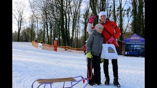 Dośnieżana górka quotKaśkaquot w Strzelcach Opolskich 18012018 [upl. by Aicitel606]