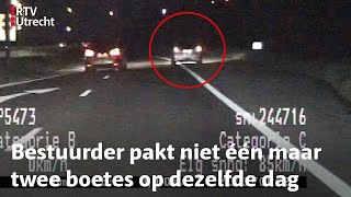 Verkeerspolitie Hij wil m inhalen via de vluchtstrook denk ik  RTV Utrecht [upl. by Novert241]