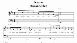 Keane  Disconnected Music sheet [upl. by Hplodur]