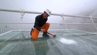 Chinas giant glass bridge hit with sledgehammer  BBC Click [upl. by Schiffman]