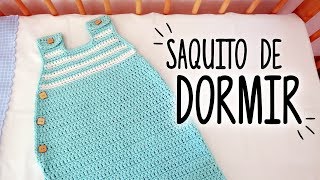 SACO DE DORMIR para bebé a crochet  tutorial PASO A PASO  Ahuyama Crochet [upl. by Netsirt]