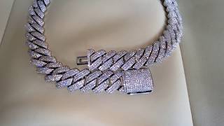 19mm Prong Set Cuban Link Chain  Diamonds  Twenty 7 Links [upl. by Maxim850]