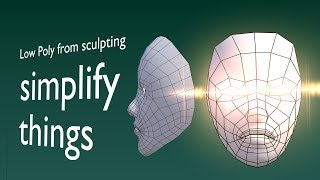 Low Poly Head Modeling with sculpting Blender 3d [upl. by Anhsirk]