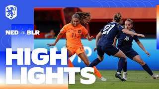 Highlights OranjeLeeuwinnen  WitRusland 2862022 WKkwalificatie [upl. by Olette873]