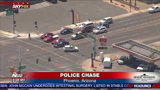 WATCH Crazy Police Chase In Phoenix FNN [upl. by Odlanier]