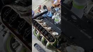 Installing valve covers on the 53 LS  RX7 FC Drift Car [upl. by Naashom]