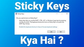 What Is Sticky Keys  How to turn off Sticky Keys HINDI  InfoHoop [upl. by Copeland]