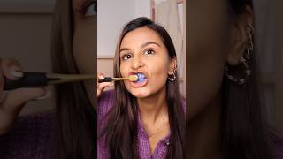 Trying VIRAL Purple Toothpaste by Colgate💜 viral shorts ad [upl. by Zuckerman]