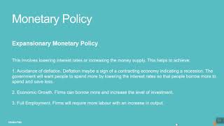 27 IGCSE ECONOMICS 0455 C27 MONETARY POLICY [upl. by Agnese863]