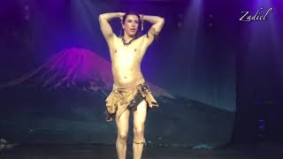 ZADiEL MALE BELLYDANCER  DRUM SOLO live HQ Tarzan outfit [upl. by Adnuhser]