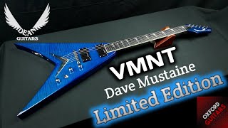 Dean Dave Mustaine Signature VMNT Limited Edition Trans Blue 2018 Megadeth guitar close up video [upl. by Isabea]