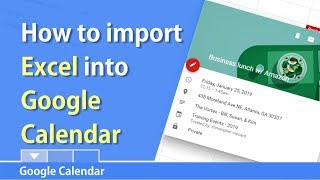 How to import Excel into Google Calendar by Chris Menard [upl. by Sena]