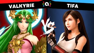 Valkyrie Palutena vs Tifa Mii Brawler  Super Smash Bros Ultimate Amiibo Fights [upl. by Niltiac]