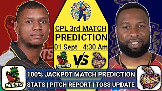 CPL 2024 3rd Match Prediction  St Kitts vs Trinbago Knight Riders 2nd Match Prediction [upl. by Nelag]