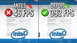 🔧 INTEL HD GRAPHICS COMO CONFIGURAR PARA FPS E DESEMPENHO 🔥 Otimizar Intel HD Graphics✔️ [upl. by Joacima]