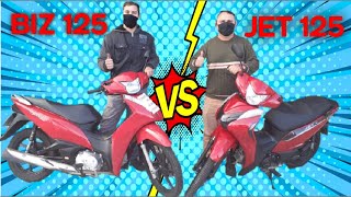 HondaMotosShineray Jet 125 vs Biz 125 [upl. by Brote243]