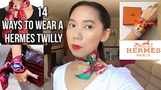 14 WAYS TO WEAR A HERMES TWILLY  PINAY UK VLOG [upl. by Lorain818]