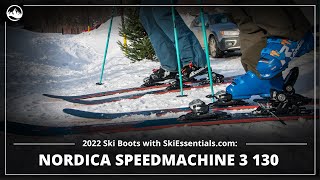 2022 Nordica Speedmachine 3 130 S Ski Boots with SkiEssentialscom [upl. by Awe601]