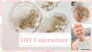 Untersetzer aus Epoxidharz für Anfänger  Resinuntersetzer  Kunstharz  DIY mit StinaLotta [upl. by Koziarz690]