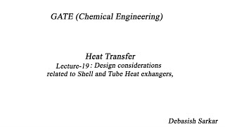 HEAT TRANSFER  Lecture19 of 20  2020  Design Considerations  By Dr Debasish Sarkar [upl. by Kelsey]