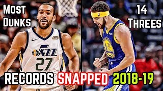 10 NBA Records BROKEN In The 201819 Season [upl. by Aneem]