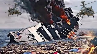 Today a US aircraft carrier carrying 89 secret fighter jets was destroyed by the Houthis [upl. by Aicittel]