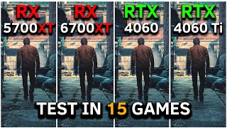 RX 5700 XT vs RX 6700 XT vs RTX 4060 vs RTX 4060 Ti  Test In 15 Games at 1080p  2024 [upl. by Lulita]