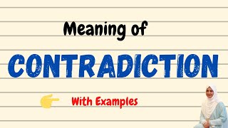 Daily vocabulary  Contradiction Meaning  Vocabgram [upl. by Osy]