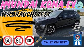 VERBRAUCHSTEST MIT DEM NEUEN HYUNDAI KONA EV 2024 [upl. by Eitsyrk838]