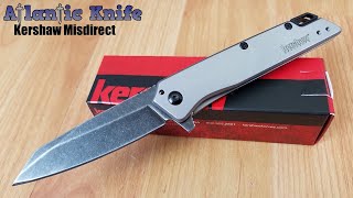 KERSHAW MISDIRECT GRAY ASSISTED OPEN FRAMELOCK FLIPPER FOLDING POCKET KNIFE 1365 [upl. by Aronoh108]